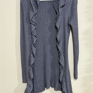 Navy Cozy Knit Cardigan with Open Front Design
